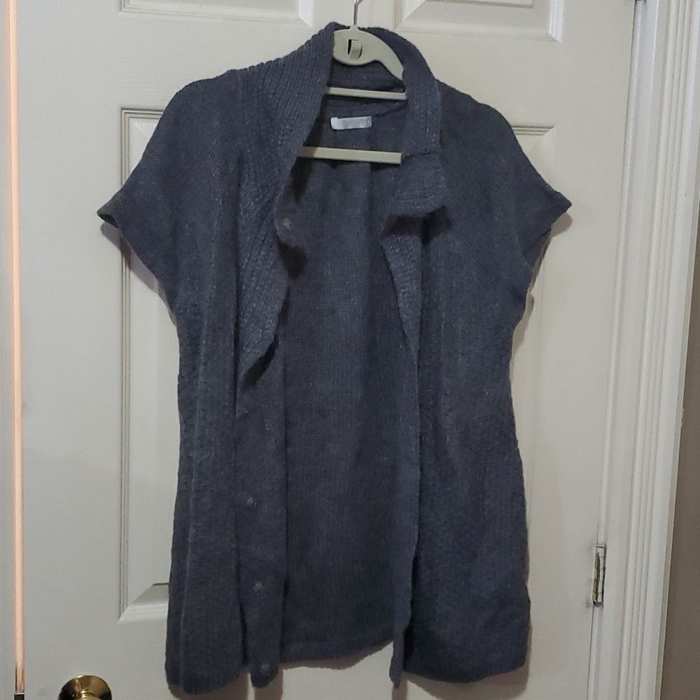 Ladies snap up sweater size large